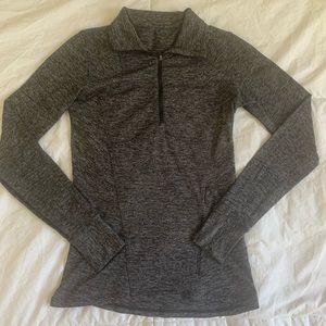 Lululemon Athletica Heathered black 1/2 zip Jacket